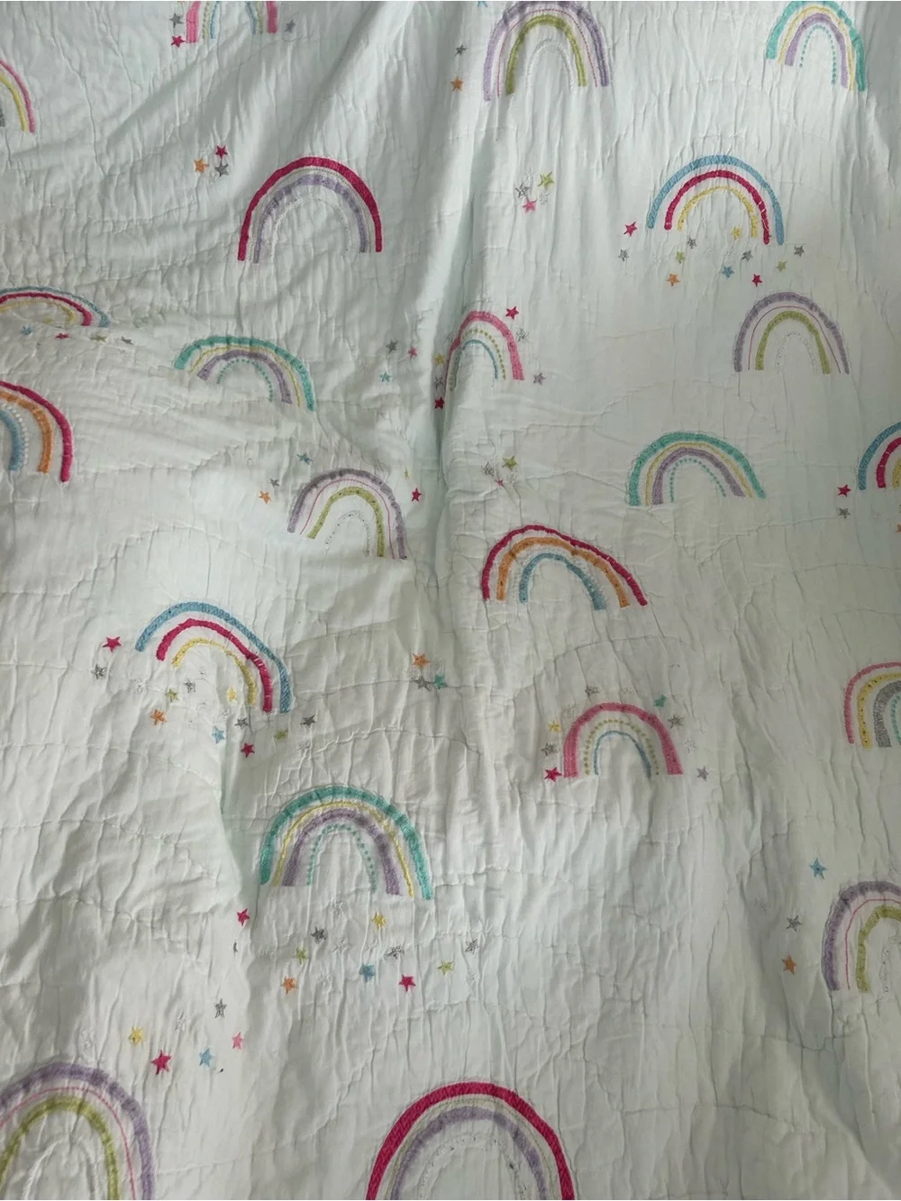 Pottery Barn Kids Molly Rainbow Quilt, Full/Queen